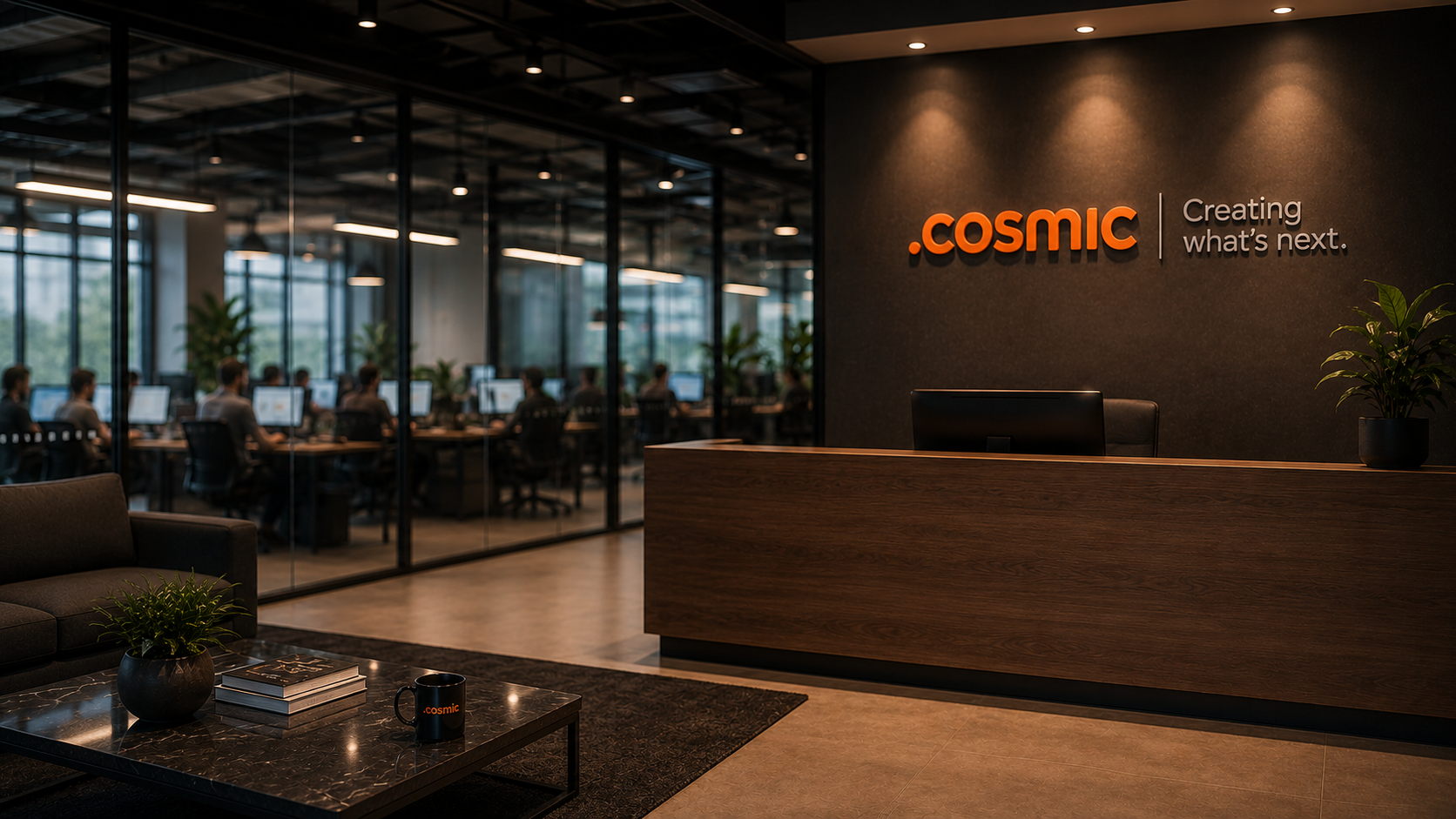 Cosmic Technologies office reception in Pune