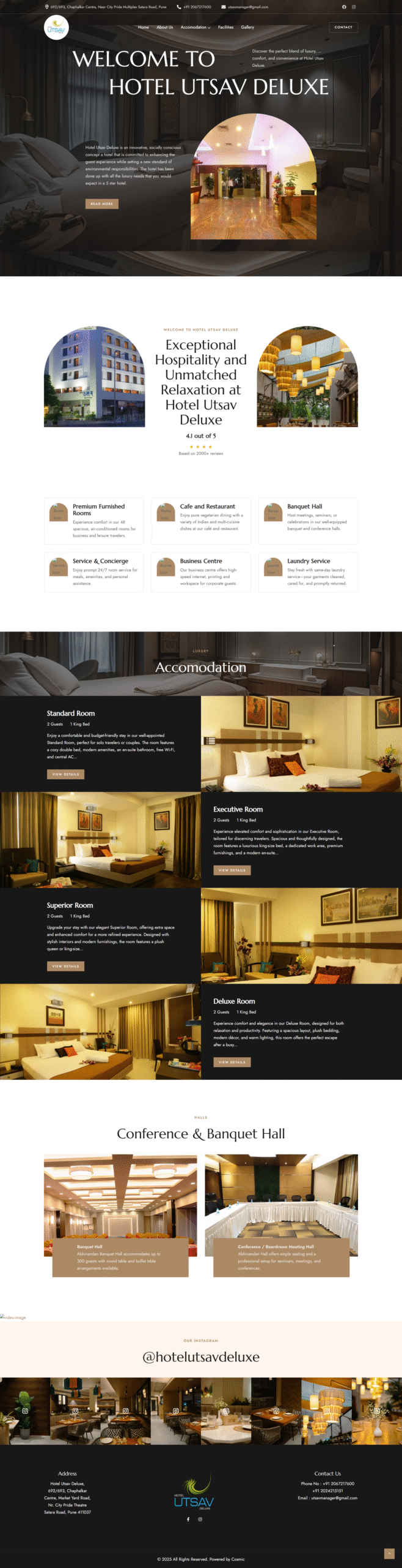 Hotel Utsav Deluxe full page screenshot