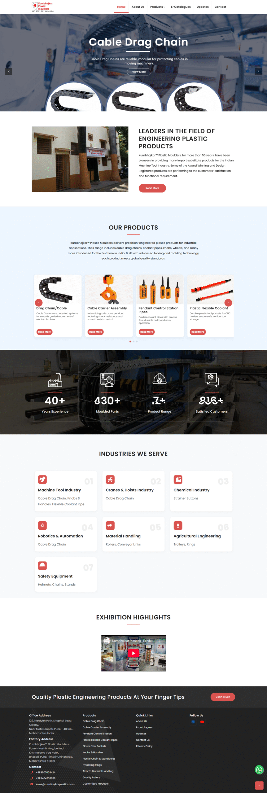 Kumbhojkar Plastic Moulders full page screenshot