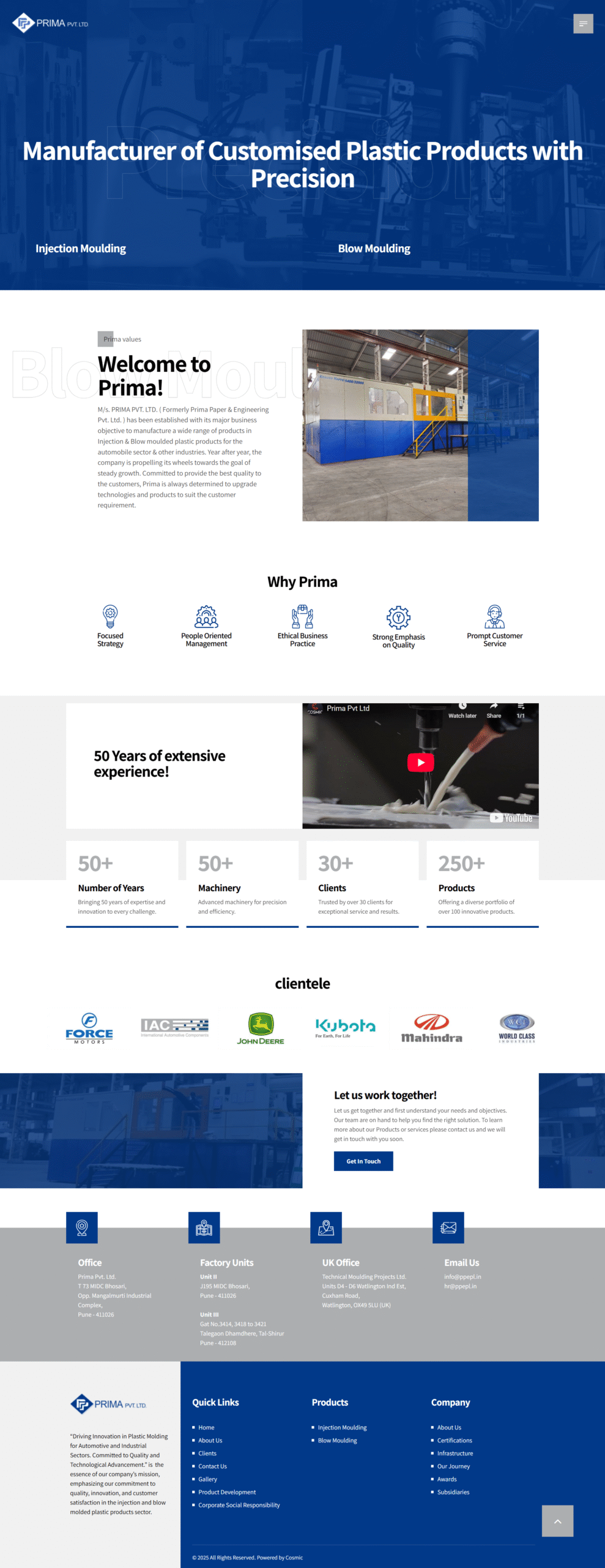 Prima Pvt. Ltd. full page screenshot