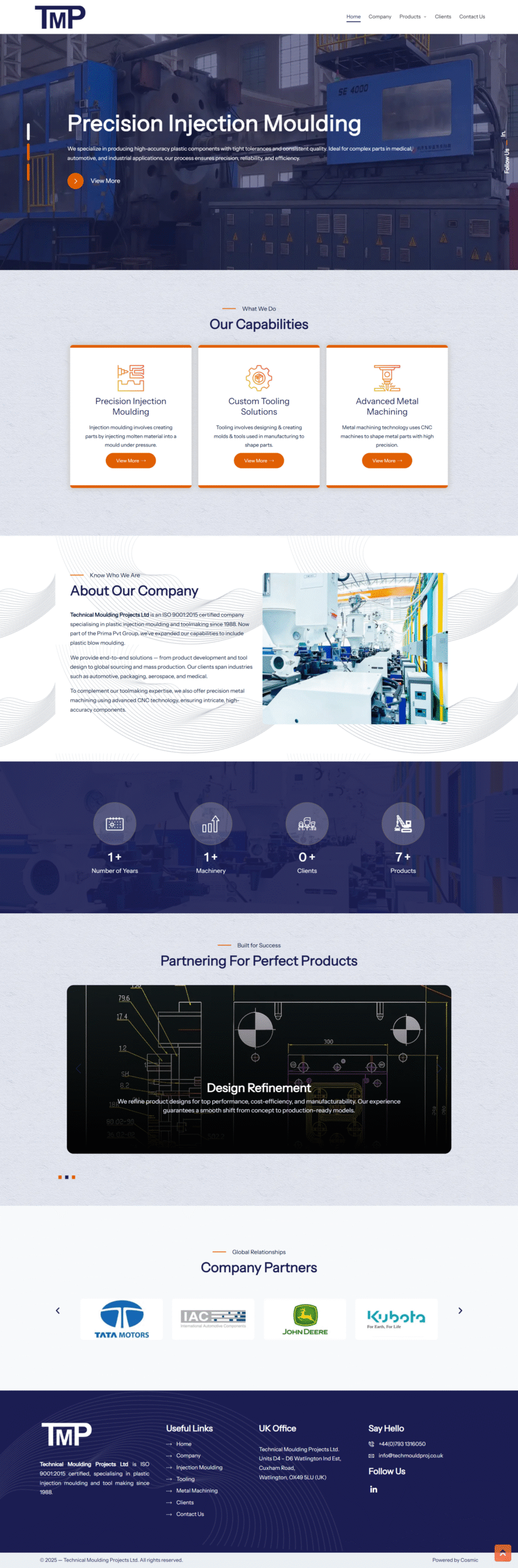 Technical Moulding Projects Ltd full page screenshot