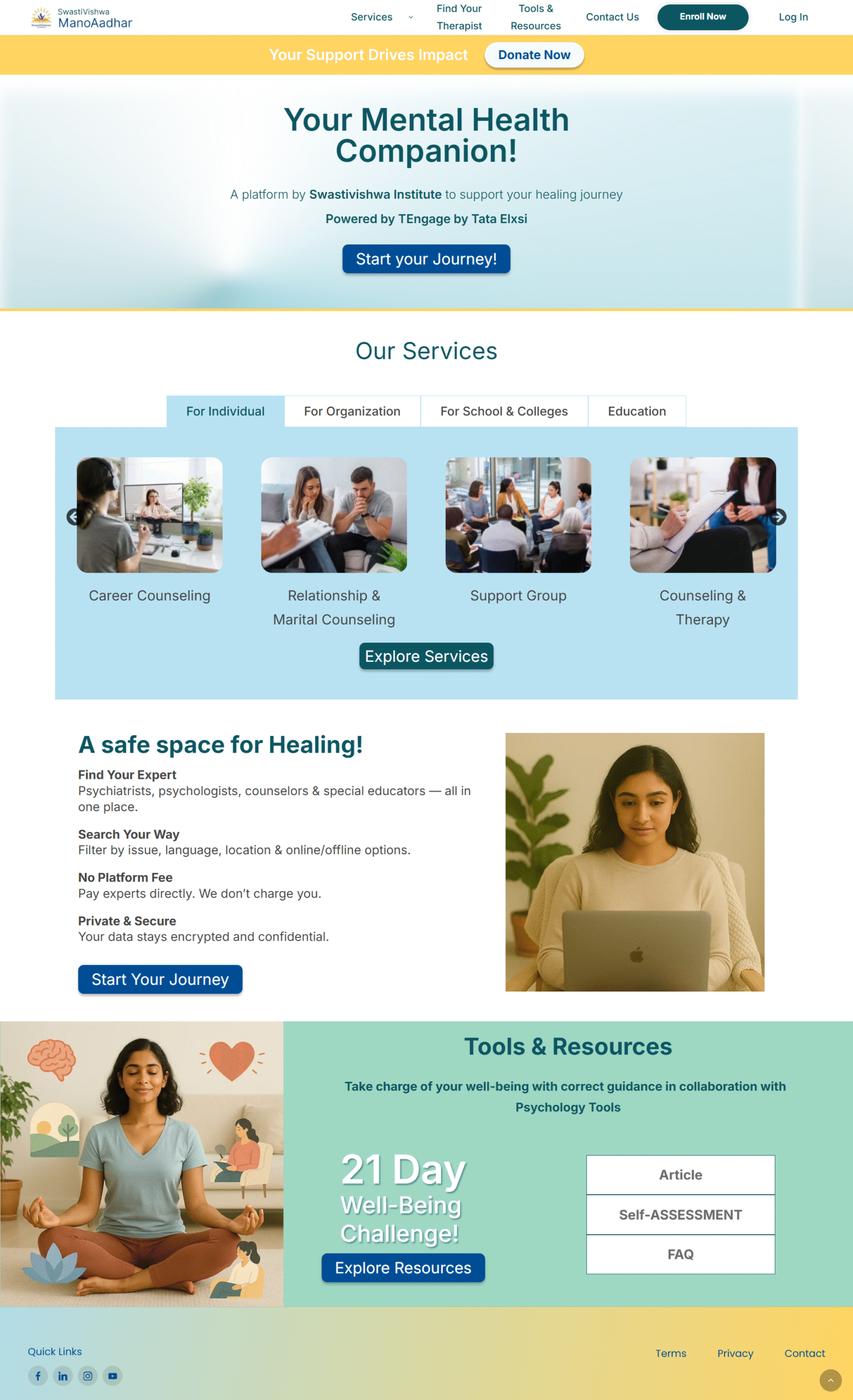 Swastivishwa Manoaadhar full page screenshot